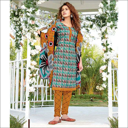 मल्टीकलर लेडीज़ सॉफ्ट कॉटन सूट