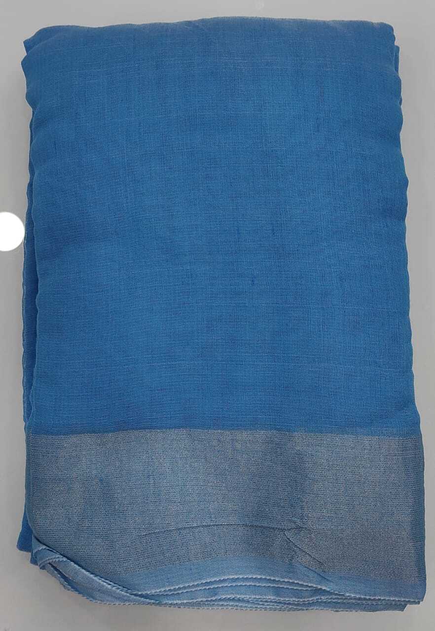 Sarii Collection - Cotton Sarees, Full Length With Beautiful Plain Colours, Custom Size, All Season Wear, Washable, Plain Dyed Technique