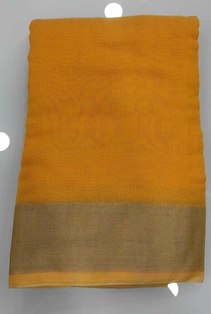 Sarii Collection - Cotton Sarees, Full Length With Beautiful Plain Colours, Custom Size, All Season Wear, Washable, Plain Dyed Technique