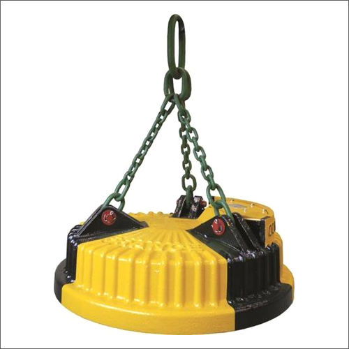 Circular Lifting Magnets - Customized Size Range, Yellow Round Design | Ideal for Industrial Applications