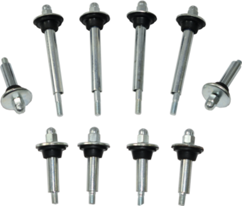 Cylinder Head Cover Fitting Kit Super - Stainless Steel Alloy, 178x112x38mm, Silver & Black, Polished Chrome Finish, Corrosion Resistant, OEM Compatible