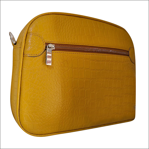 Plain Yellow Leather Bag