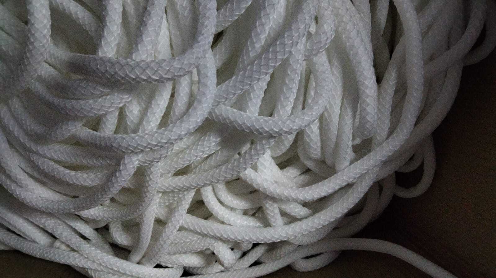 Polyester Filler Cord - 6 To 12 Mm Diameter, White Color | 2 Ply, Braided Texture, Round Shape, Ideal For Fibc Jumbo Bags