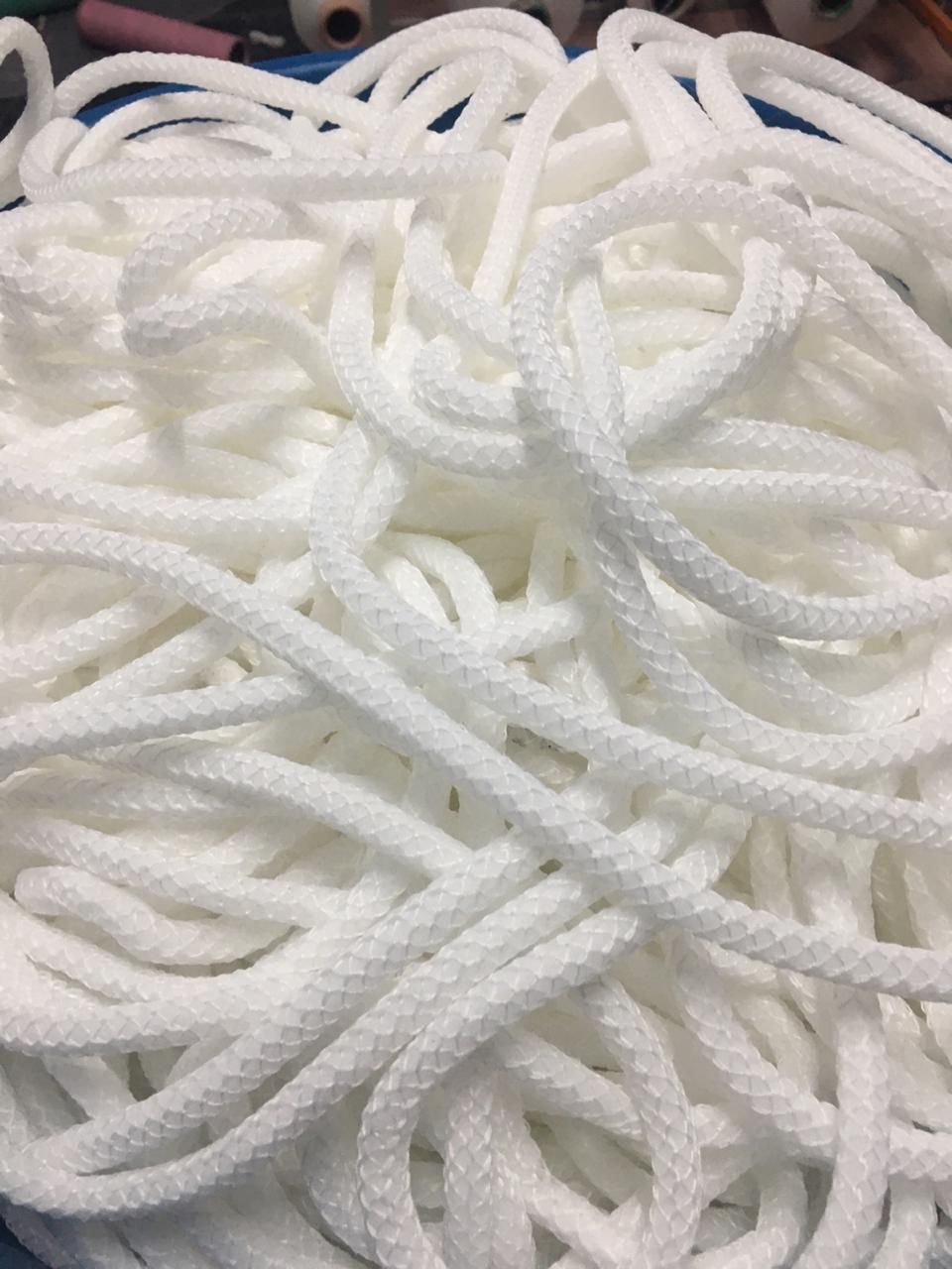 Polyester Filler Cord - 6 To 12 Mm Diameter, White Color | 2 Ply, Braided Texture, Round Shape, Ideal For Fibc Jumbo Bags