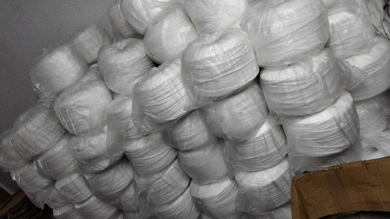 Polyester Filler Cord - 6 To 12 Mm Diameter, White Color | 2 Ply, Braided Texture, Round Shape, Ideal For Fibc Jumbo Bags