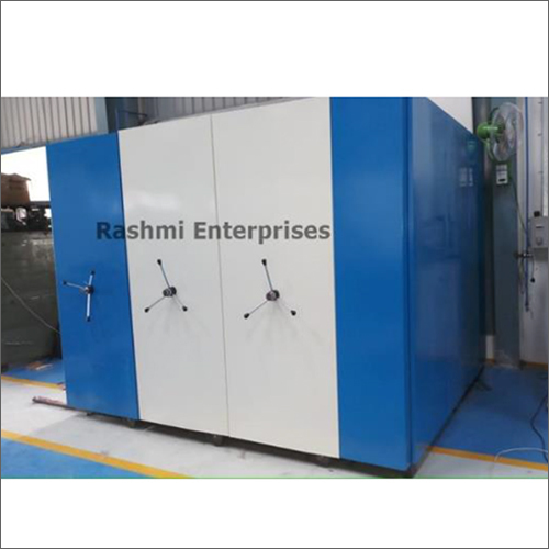 Hand Push Mobile Compactor - Color: Blue And White