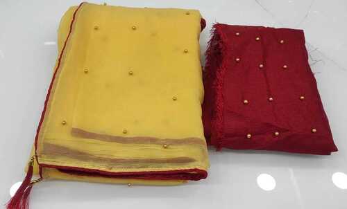 Heavy Quality Indian Saree Collection - Single Piece with Blouse, Breathable and Washable Fabric, Customized Size Available