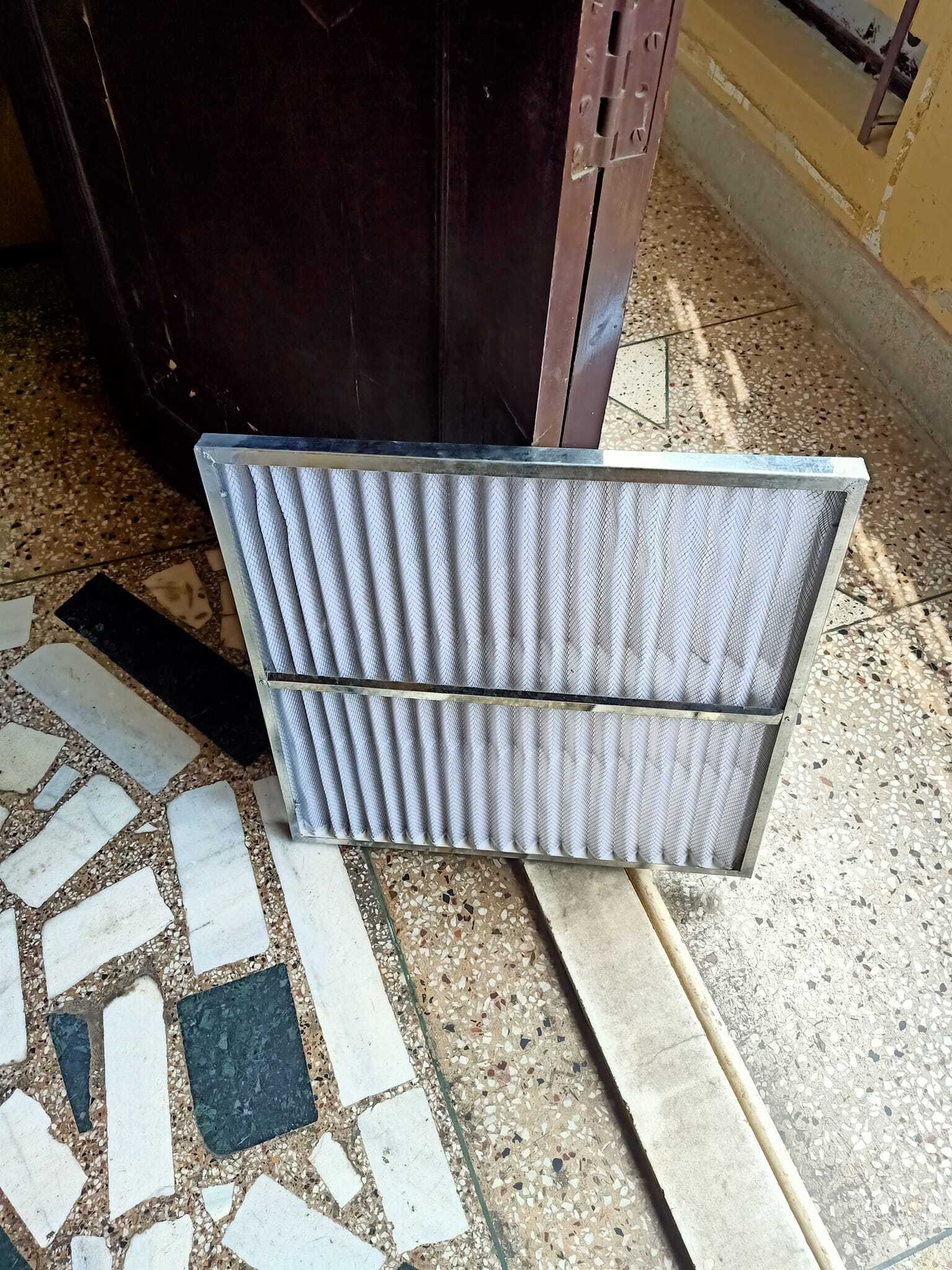 Ahu Pre Filter - Galvanized Steel & Aluminum Anodized, 20x20x6 Inches, Ivory White, High Dust Holding Capacity, Washable & Reusable