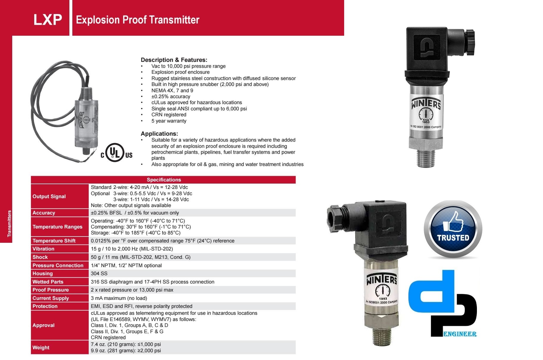 Winter Pressure Transmitter Range 0-250 Bar From Solan Himachal Pradesh Accuracy: +-0.5 %