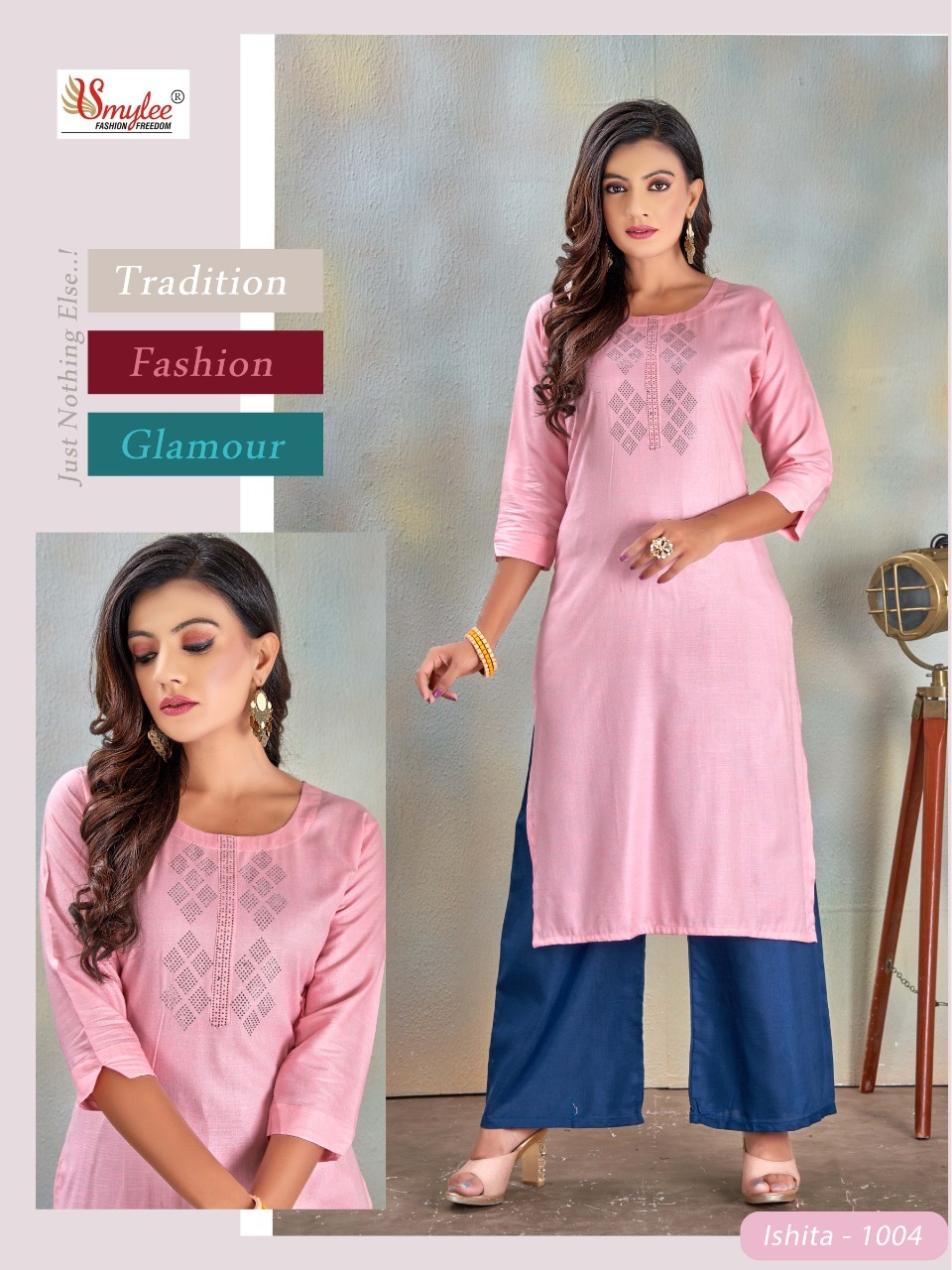 Rayon With Diamond Work - Heavy Soft Fabric, 8 Sizes M, L, Xl, Xxl, Washable, Modern Style, Plain Pattern, Formal Wear For Ladies