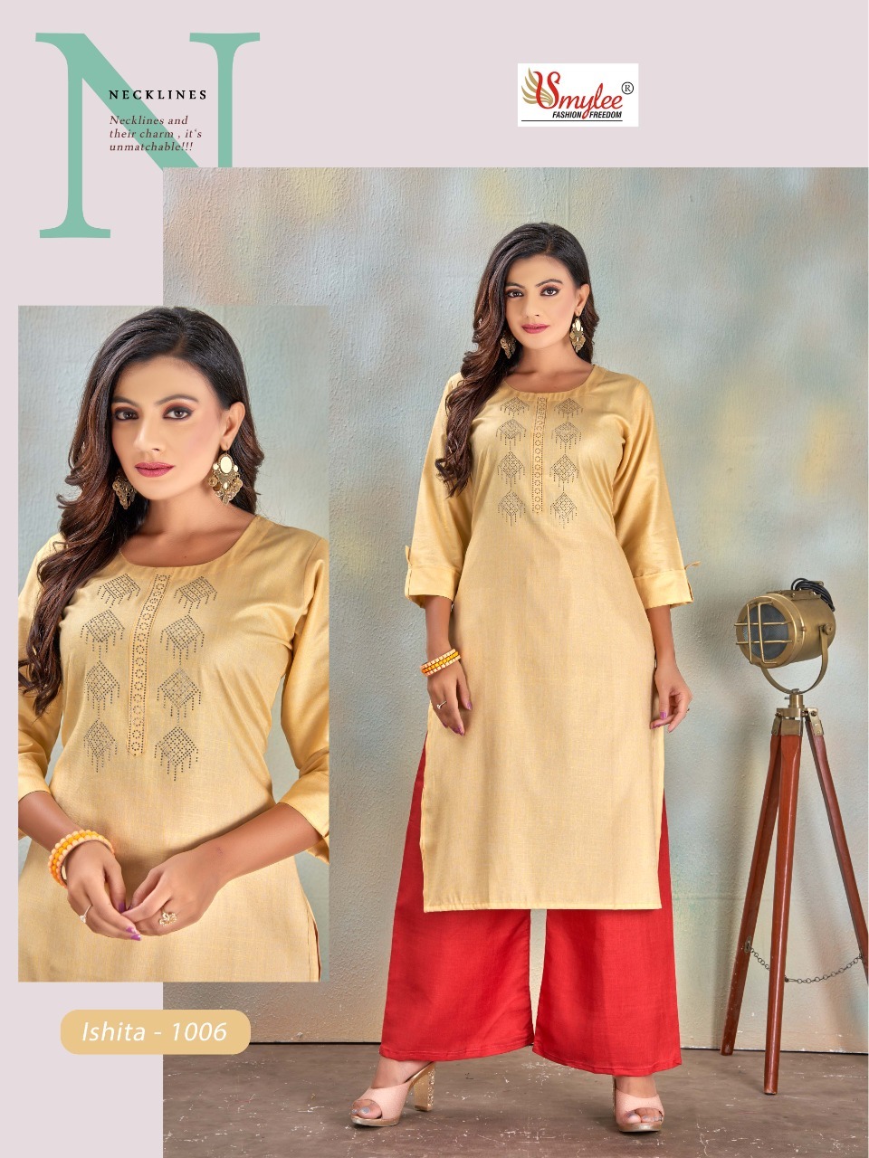 Rayon With Diamond Work - Heavy Soft Fabric, 8 Sizes M, L, Xl, Xxl, Washable, Modern Style, Plain Pattern, Formal Wear For Ladies