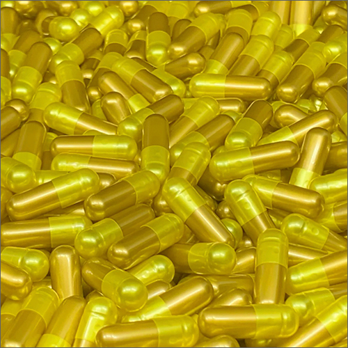Pearl Yellow And Pearl Gold Capsules Capsule Shape: Cylinder