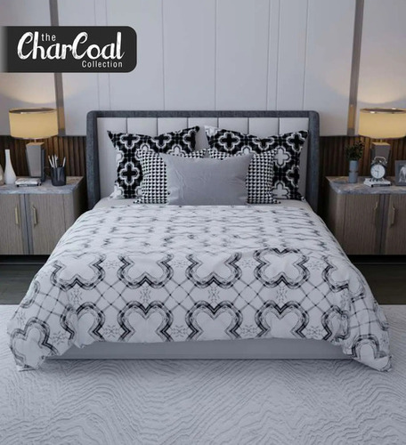 चारकोल कलेक्शन प्योर कॉटन बेडशीट