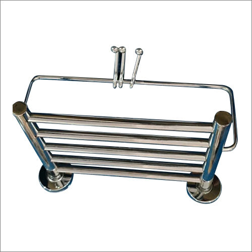 Silver Stainless Steel Pipe Rack