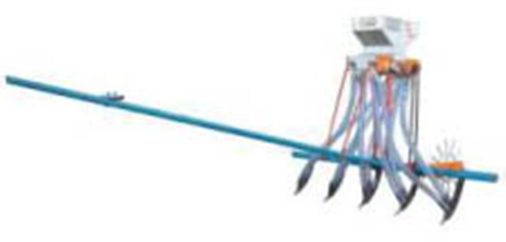 Orange And Blue Ox Driven Automatic Seed Cum Fertilizer Drill