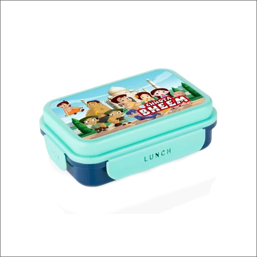 3 Compartment Tiffin With Handle - Abs Plastic, Medium Size, Sky Blue & Blue | Keeps Food Fresh & Warm, Ideal For School, Office, And Picnics