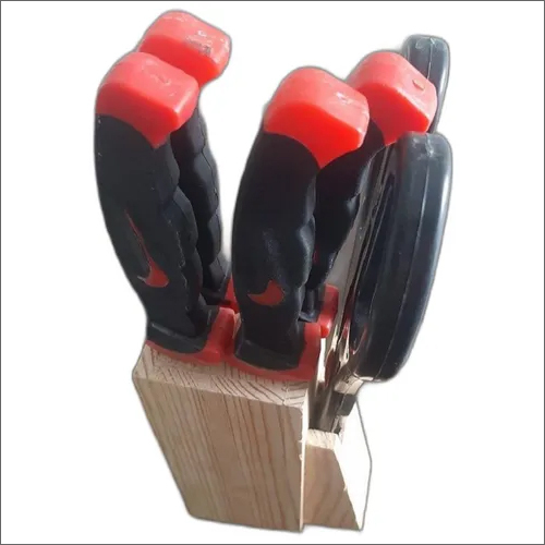 Stainless Steel Knife Set - Stainless Steel, Set Of 4, Red And Black | Multi-purpose Blades For Cutting Meat, Chopping Onions, Dicing Vegetables