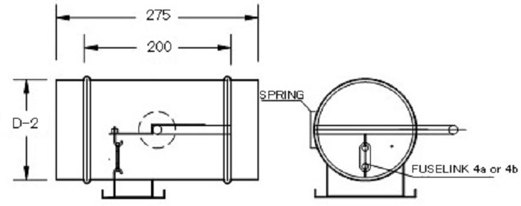 Galvanized Steel Plate Circular/round Type Fire Damper