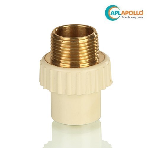 CPVC Reducing Male Adaptor - 20x15mm, Yellow Color, Round Shape, Warranty Included | APL Apollo Brand