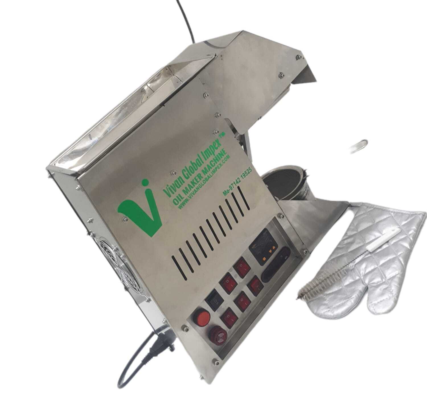 Domestic Oil Maker Machine - 304 Food Grade Stainless Steel, 48x19x43 Cm Dimensions | 1000w Power, 8-10 Kg/hr Capacity, Automatic Operation, 1 Year Warranty