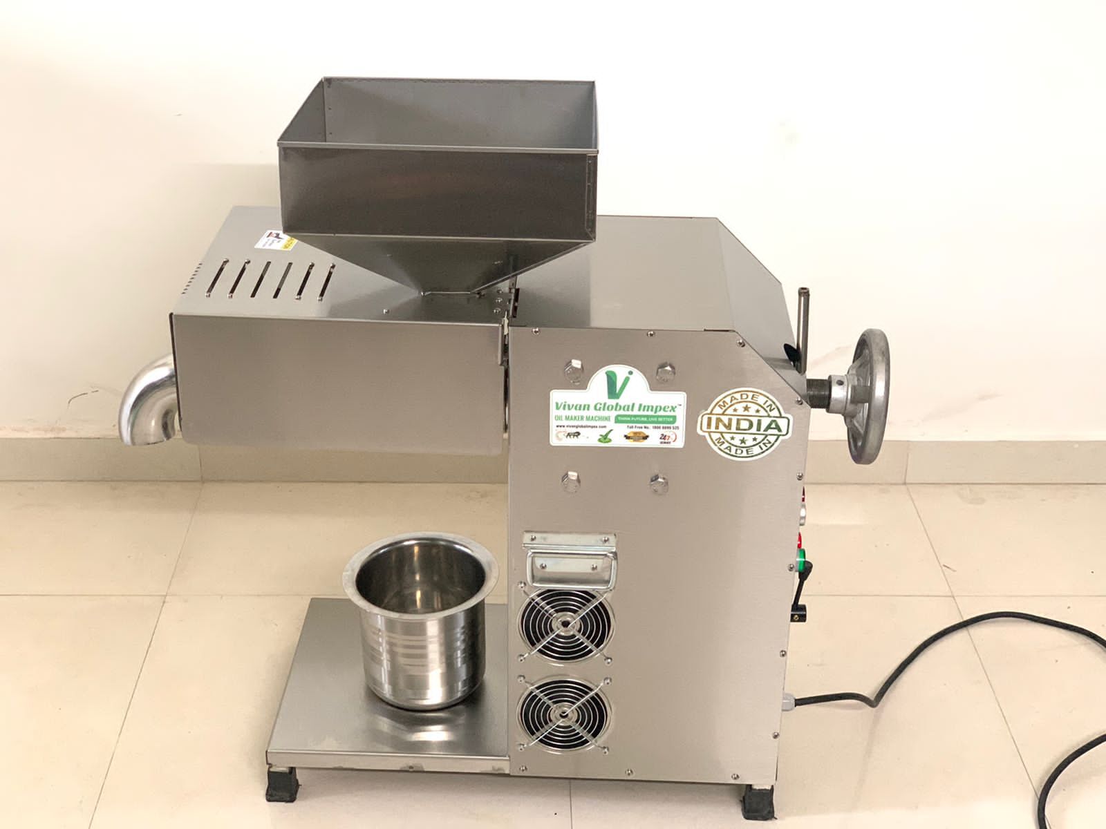 Commercial Mustard Oil Expeller 4500w - Material: 304 Food Grade