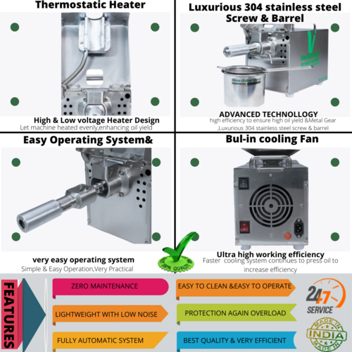 Automatic Domestic Oil Maker Machine 400 Watt