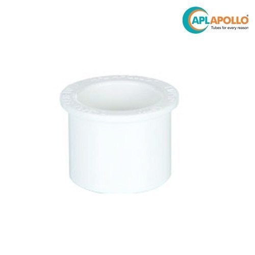 uPVC Reducing Bush - 100 x 80 Mm to 65 x 50 Mm , Round Shape, White Color, Durable Material