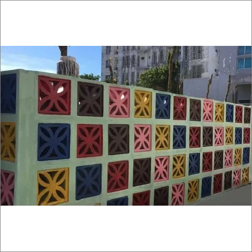 Multicolor Concrete Breeze Block