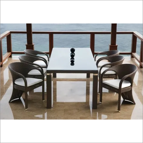 गार्डन आउटडोर विकर डाइनिंग सेट असेंबली की आवश्यकता नहीं है