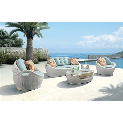 Pool Side Wicker Outdoor Sofa Set No Assembly Required