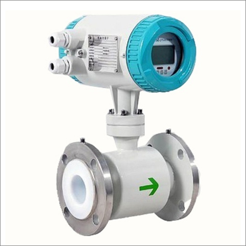 Electromagnetic Flow Meter - Metal and Plastic, Different Sizes Available, Digital Display in White | Ideal for Industrial Usage, Power Supply Included