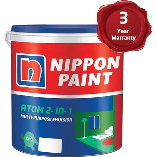 Liquid 4 L Nippon Paint Atom 2-In-1 Multipurpose Emulsion