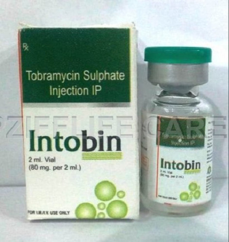 लिक्विड टोब्रामाइसिन सल्फेट इंजेक्शन INTOBIN 2ML