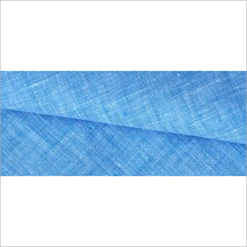 Cotton Flex Woven Fabric - 100% Cotton, Plain Blue Design | All-Season Versatile Usage