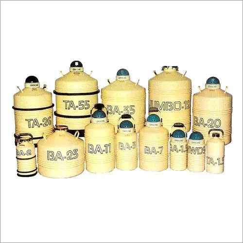 Yellow Aluminum Liquid Nitrogen Container