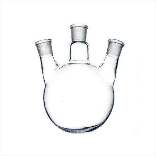 Transparent Round Bottom 3 Neck Glass Flask