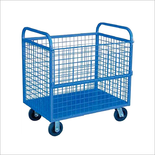 Blue Wire Net Box Trolley