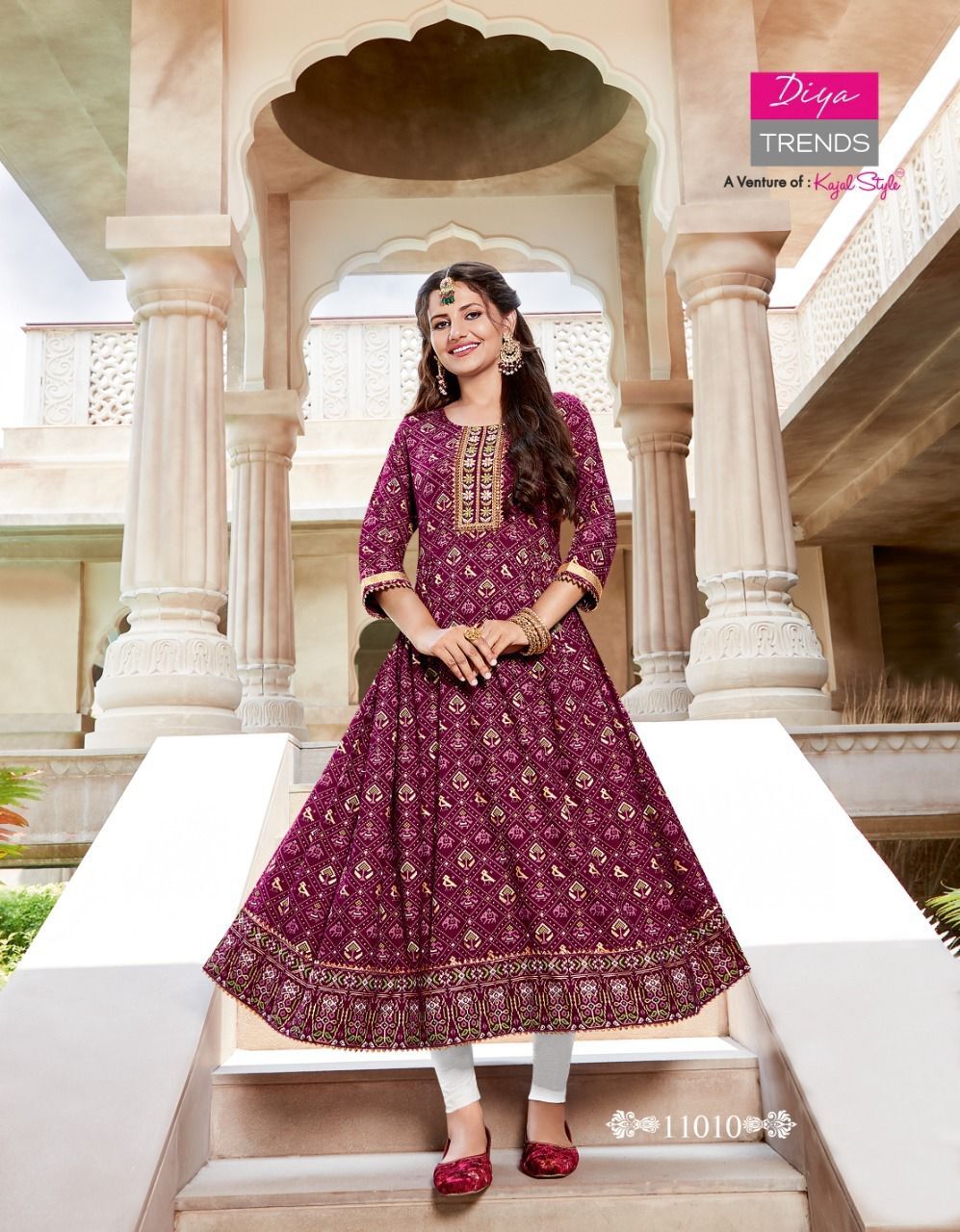 Ladies Gowns - Rayon With Fancy Embroidery Work & Classy Gold Prints, Sizes S(18) To 5xl(25), Breathable | Ethnic Printed Design, Washable For All Seasons