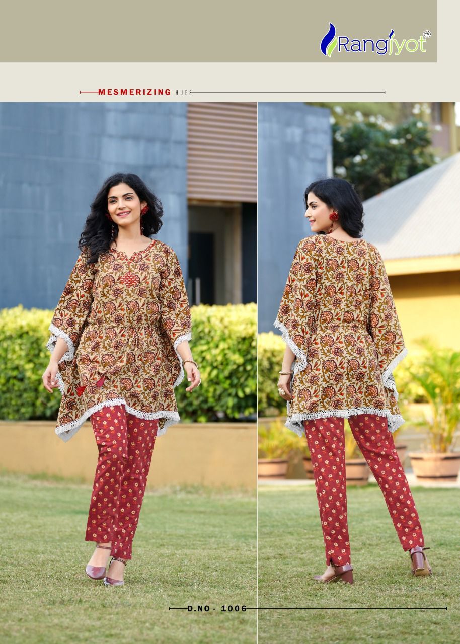 Ladies Kaftans - Heavy Printed Cotton With Stunning Mirror Work, 46 Inch Length | Size M To 3xl, Breathable & Washable, Ethnic 3/4 Sleeve