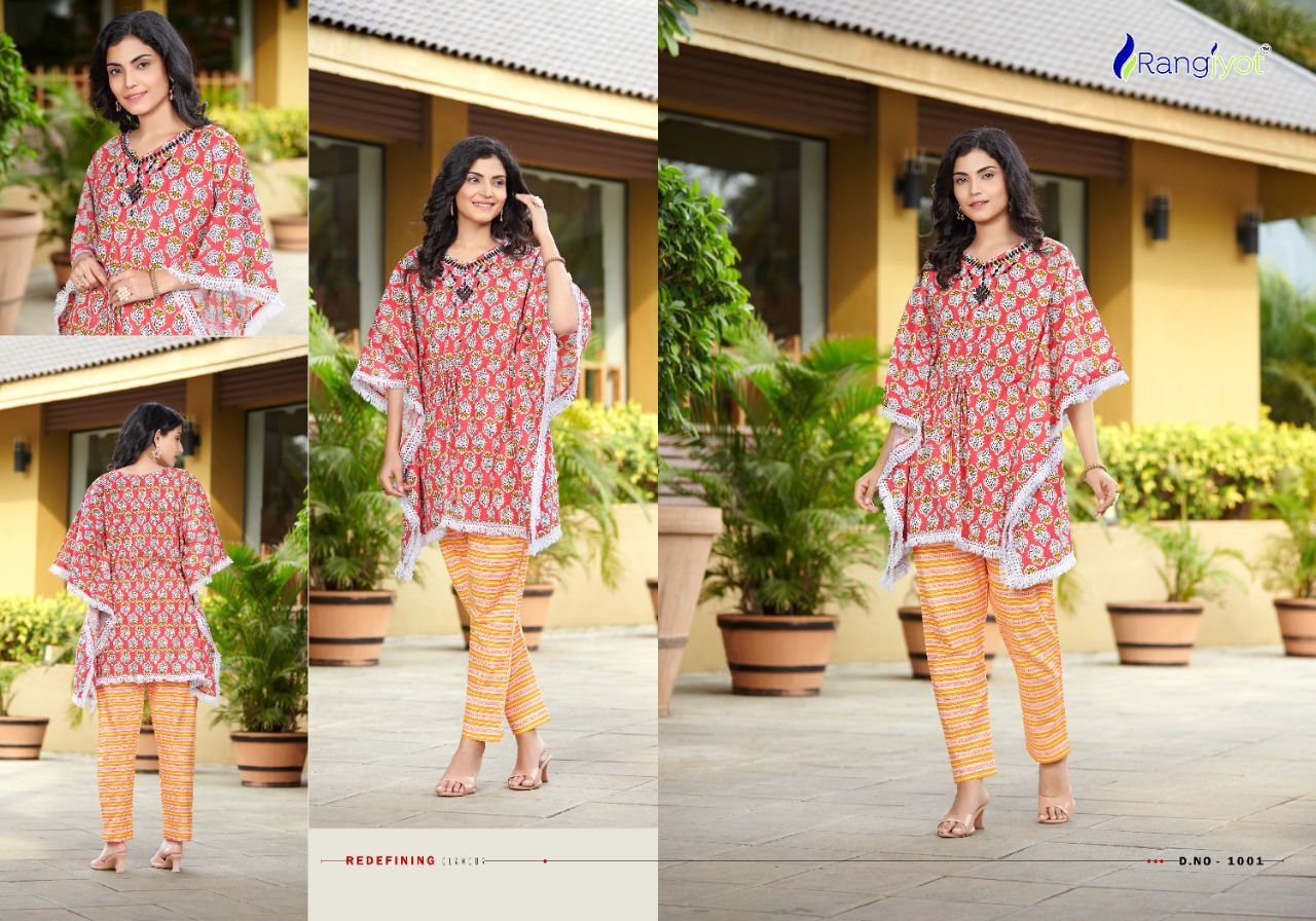 Ladies Kaftans - Heavy Printed Cotton With Stunning Mirror Work, 46 Inch Length | Size M To 3xl, Breathable & Washable, Ethnic 3/4 Sleeve