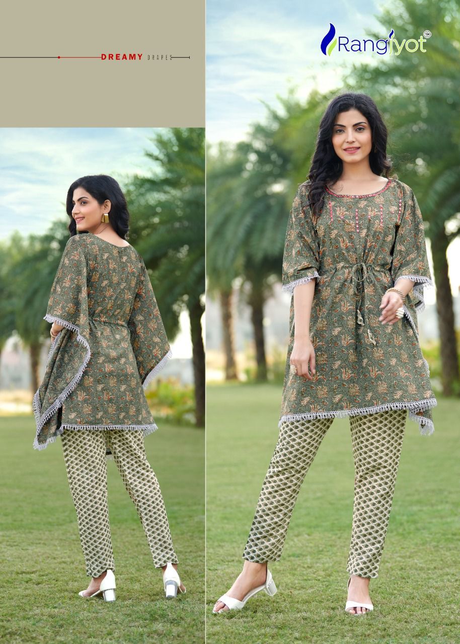Ladies Kaftans - Heavy Printed Cotton With Stunning Mirror Work, 46 Inch Length | Size M To 3xl, Breathable & Washable, Ethnic 3/4 Sleeve