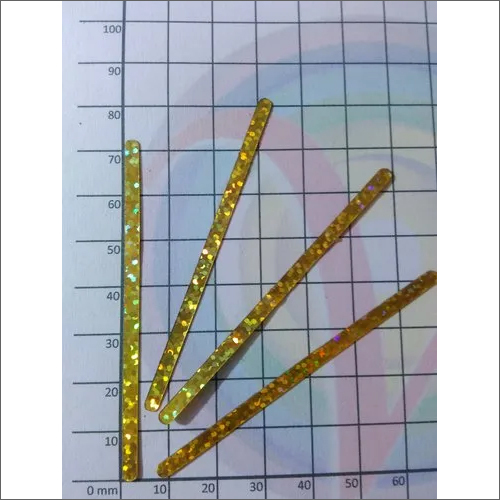 गोल्डन 74X3 मिमी पीवीसी लाइन सेक्विन