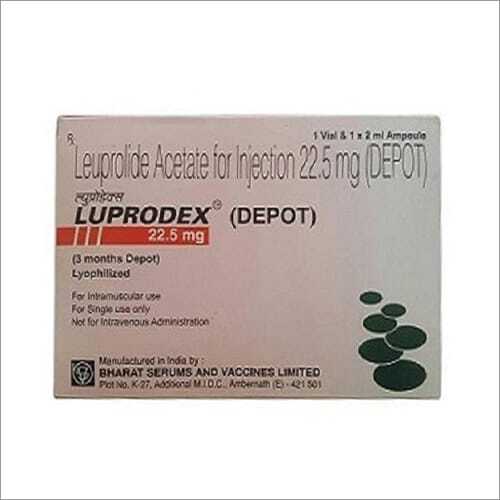 Luprodex Injection - 22.5 MG Leuprolide Acetate, Glass Vial Packaging | Allopathic Medicine for Prostate Cancer and Endometriosis