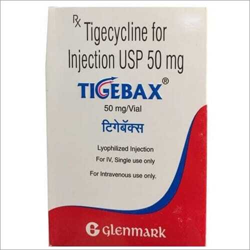 Tigebax Tigecycline 50 Mg Injection - Composition: Tigecycline, Liquid Form, IV Administration, Single Dose Vial, Convenient Packaging, Storage: Cold & Dry