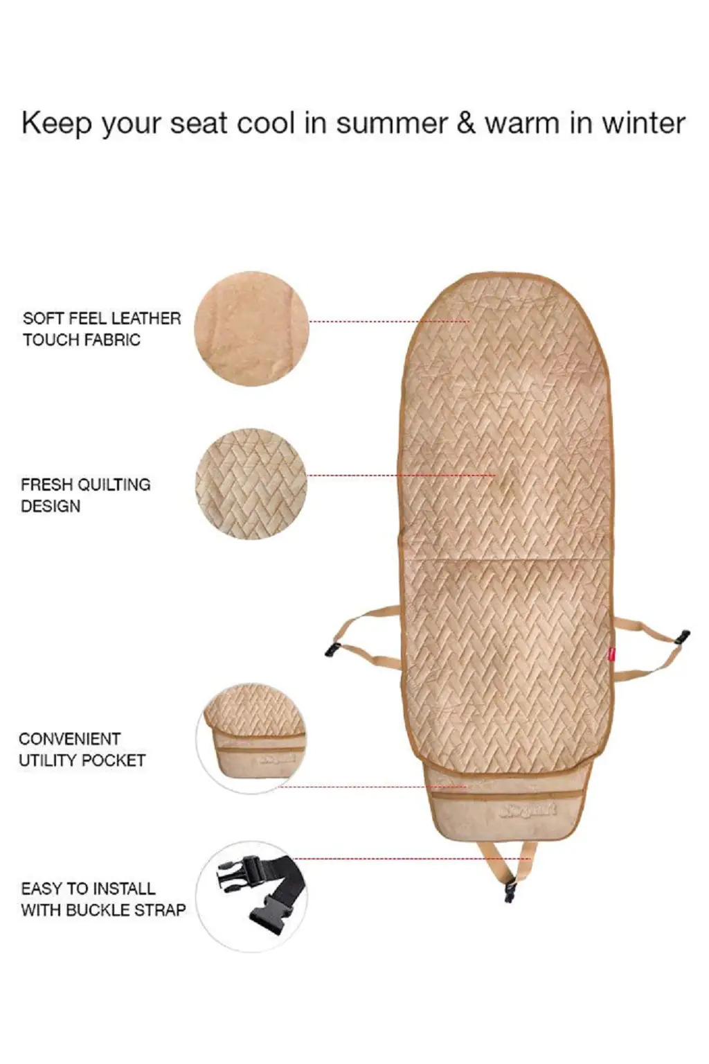 Caper Coolpad Full Car Seat Cushion Warranty: Warranty: 1-year Warranty Against Color Fading Or Any Manufacturing Defects