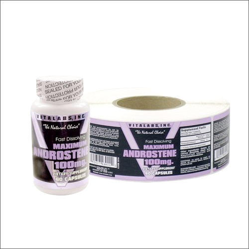 Black Pharmaceutical Labels Roll