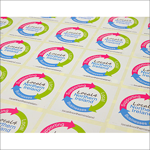 Multicolor Custom Logo Glossy Stickers