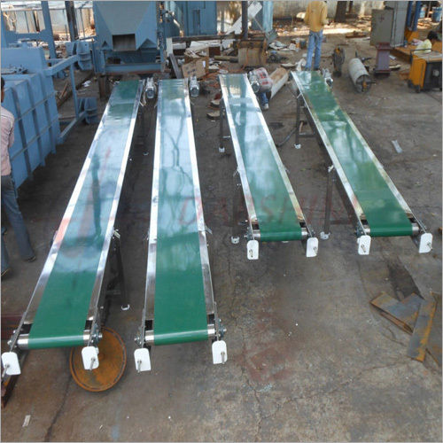 Warehouse Flat Belt Conveyor Length: 10-100 Foot (Ft)