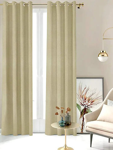 Plain Curtains For Door Size: 7 Feet