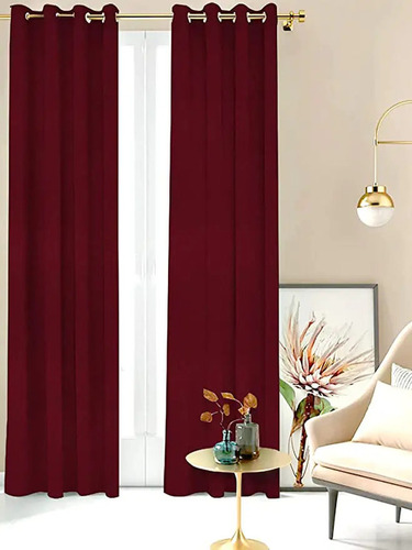 Maroon Blackout Curtains - 2.13L x 1.17W Meters | Eco-Friendly Triple Weave Technology, True Physical Blackout, No Toxic Smell